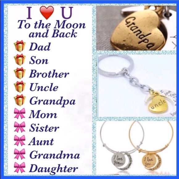 ❤️MOM *I LOVE U to the MOON and BACK* NECKLACE - Picture 2 of 3